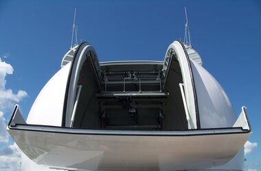 Cúpula de observación en la cumbre del Wendelstein a 1850 m de altitud