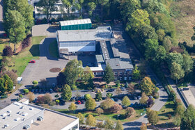 Vista aérea del emplazamiento de ABUS Kransysteme GmbH en Marienheide para el desarrollo